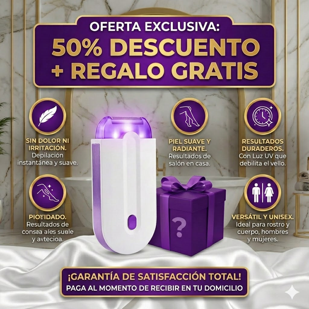 🔥 Depilador Láser con LUZ UV Profesional en Casa 💎 Eliminación del Vello Sin Dolor ✨