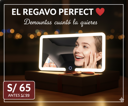 💖 El Regalo Perfecto para Ella ✨ | Espejo LED para Auto + REGALO