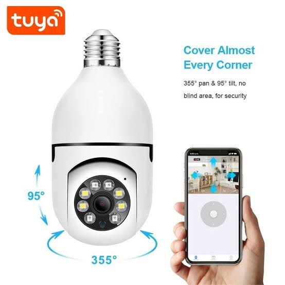 🤩 Super Camara seguridad 360°(tipo foco)(wifi) 📷🔒📹📱