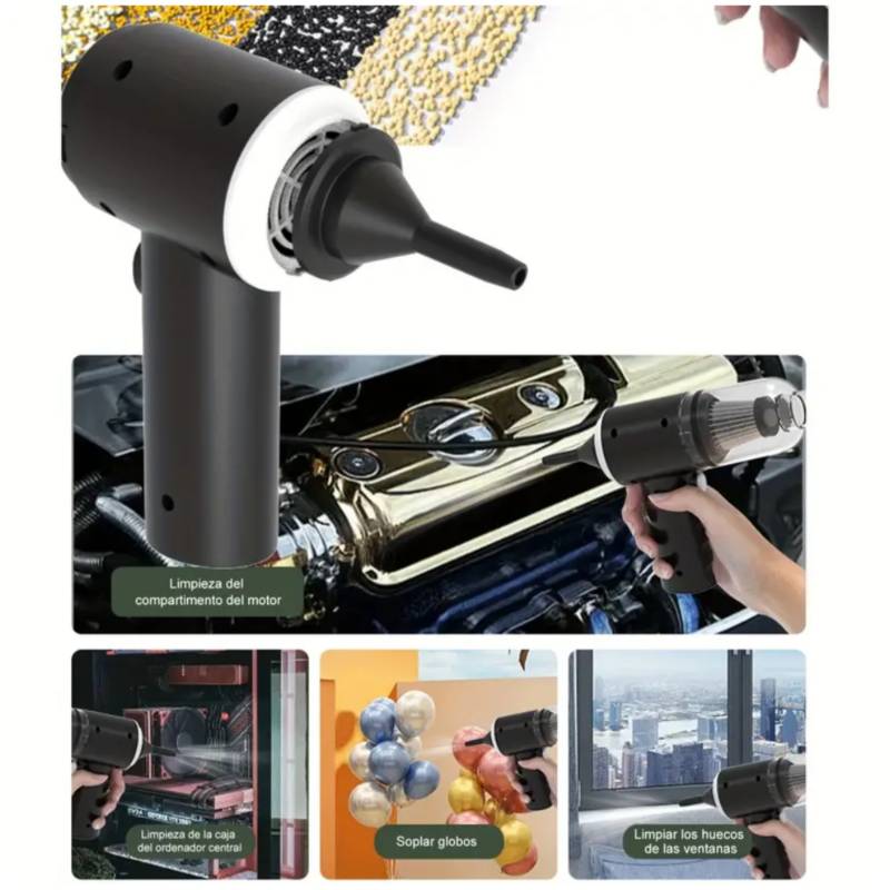 Súper Aspiradora y Sopladora Portátil, 3 en 1 Limpia Todo🔥💨🍃